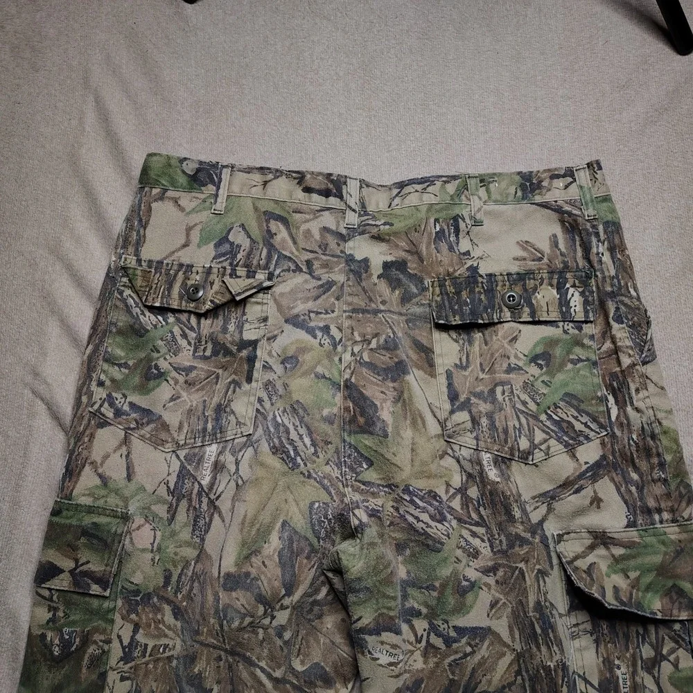 Realtree Camo Cargo Pants Mens 40 Green Camouflage Straight Leg Made In USA